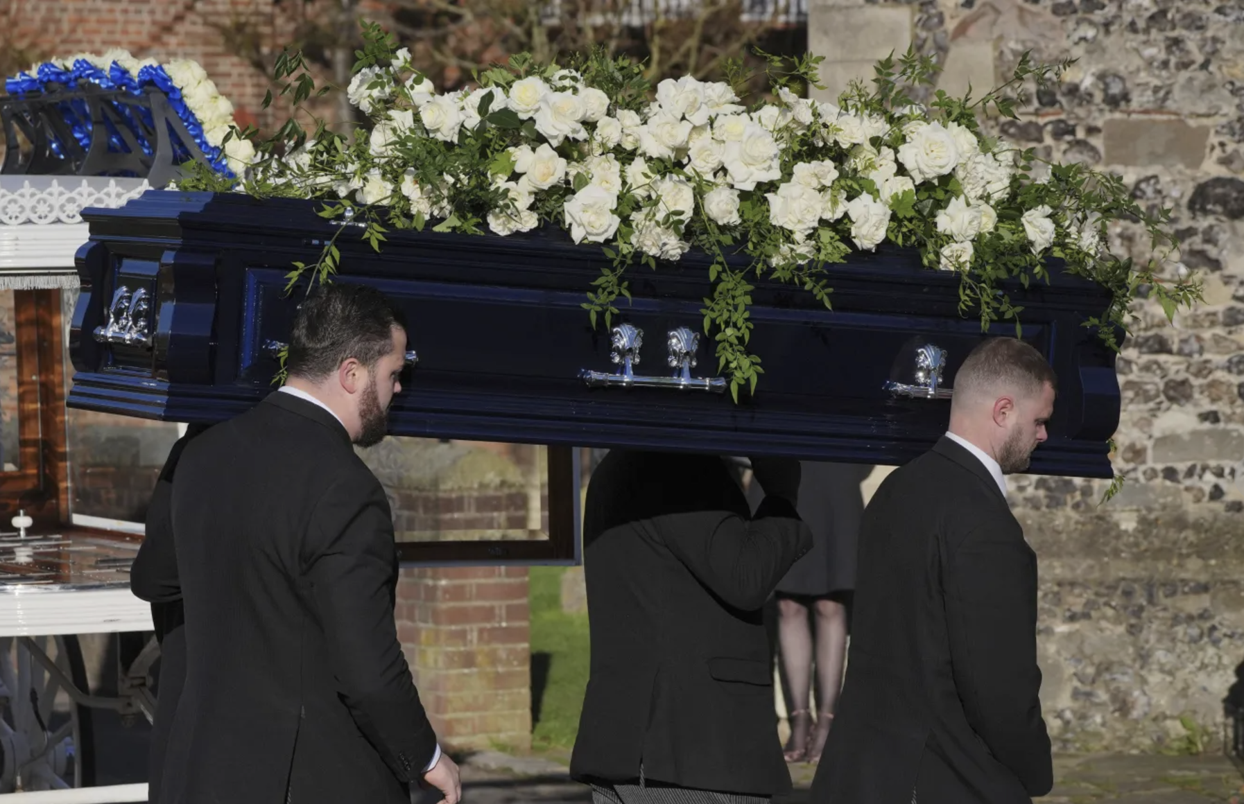 Liam Payne’s One Direction bandmates among the mourners at singer’s funeral